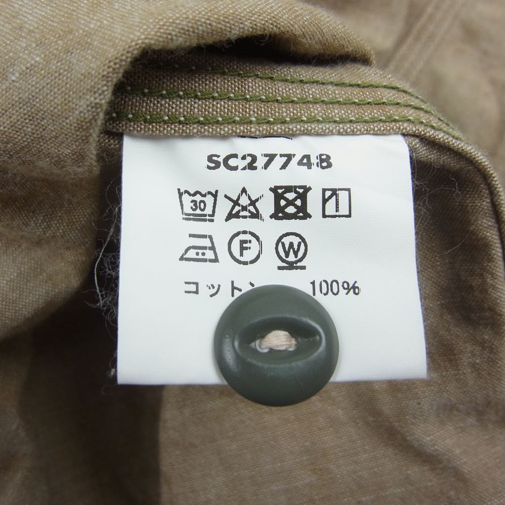 SUGAR CANE シュガーケーン SC27748 シャンブレー 長袖 ワーク シャツ ベージュ系 M【中古】