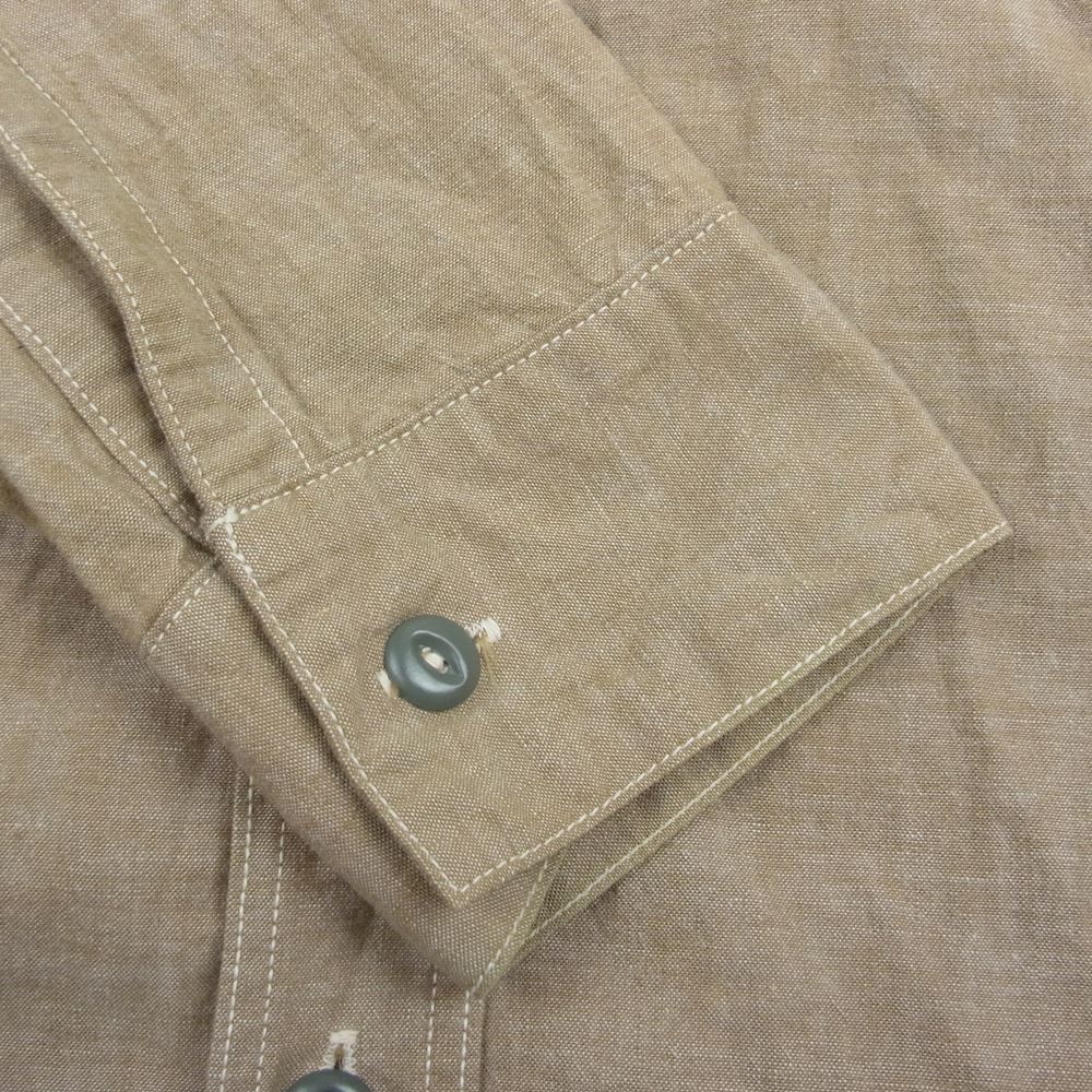 SUGAR CANE シュガーケーン SC27748 シャンブレー 長袖 ワーク シャツ ベージュ系 M【中古】