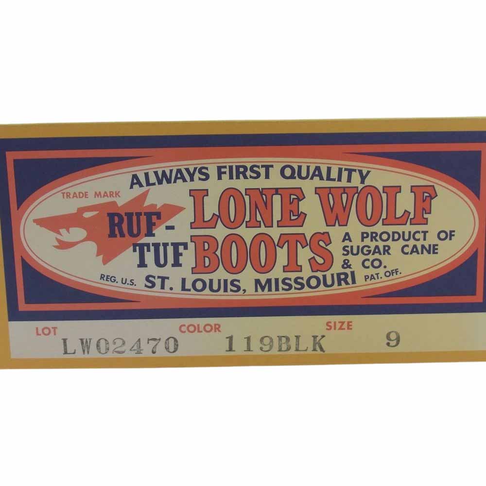 LONE WOLF ロンウルフ LW02470 CAT'S PAW SOLE 9HOLE BOOTS レースアップ レザー ブーツ ブラック系 9【中古】