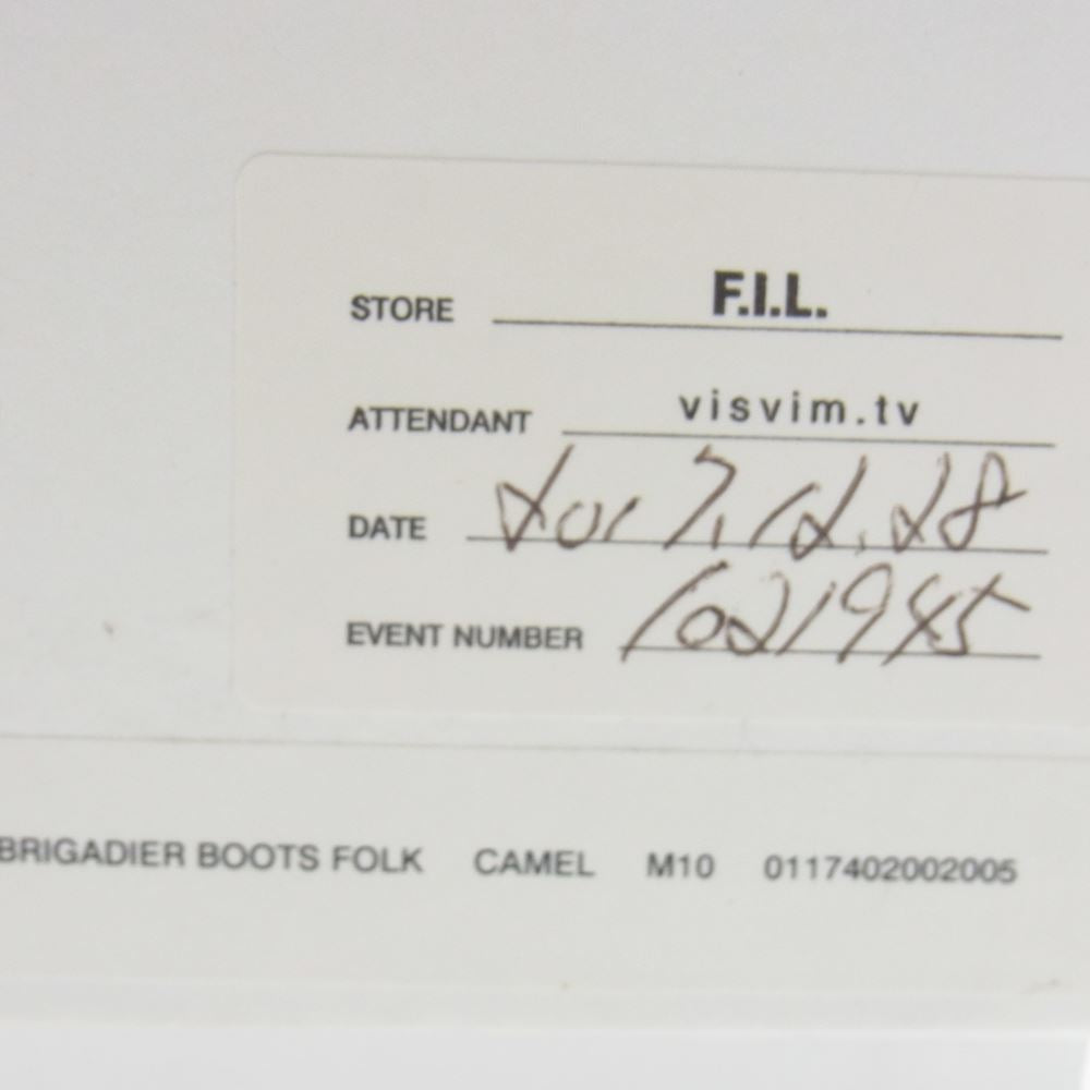 VISVIM ビズビム 0117402002005 FIL BRIGADIEA BOOTS FOLK スエード レザー ブーツ ブラウン系 US10【中古】