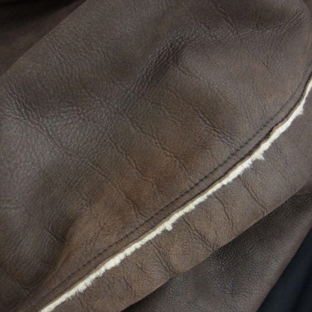 CHROME HEARTS クロムハーツ（原本無） ダガージップ レザー ムートン ボア ジャケット ブラウン系 L【中古】