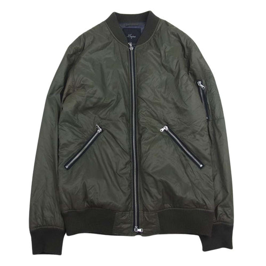 Magine マージン THINSULATE MA-1 シンサレート 中綿 ジャケット カーキ系 48【中古】