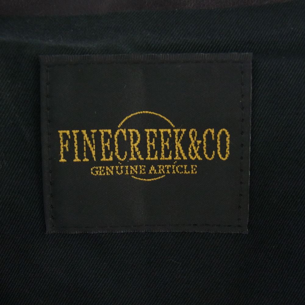 FINE CREEK LEATHERS ファインクリークレザー 23SS Top Field トップ フィールド 茶芯 ホースハイド レザー ライダース ジャケット ブラック系 42【極上美品】【中古】