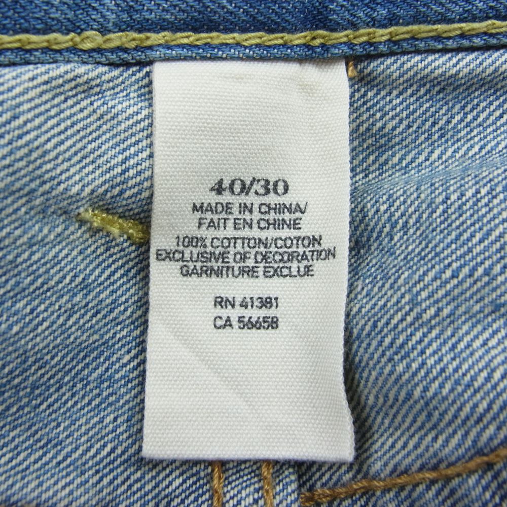 POLO RALPH LAUREN ポロ・ラルフローレン ワイド デニム パンツ ダメージ インディゴブルー系 40/30【中古】