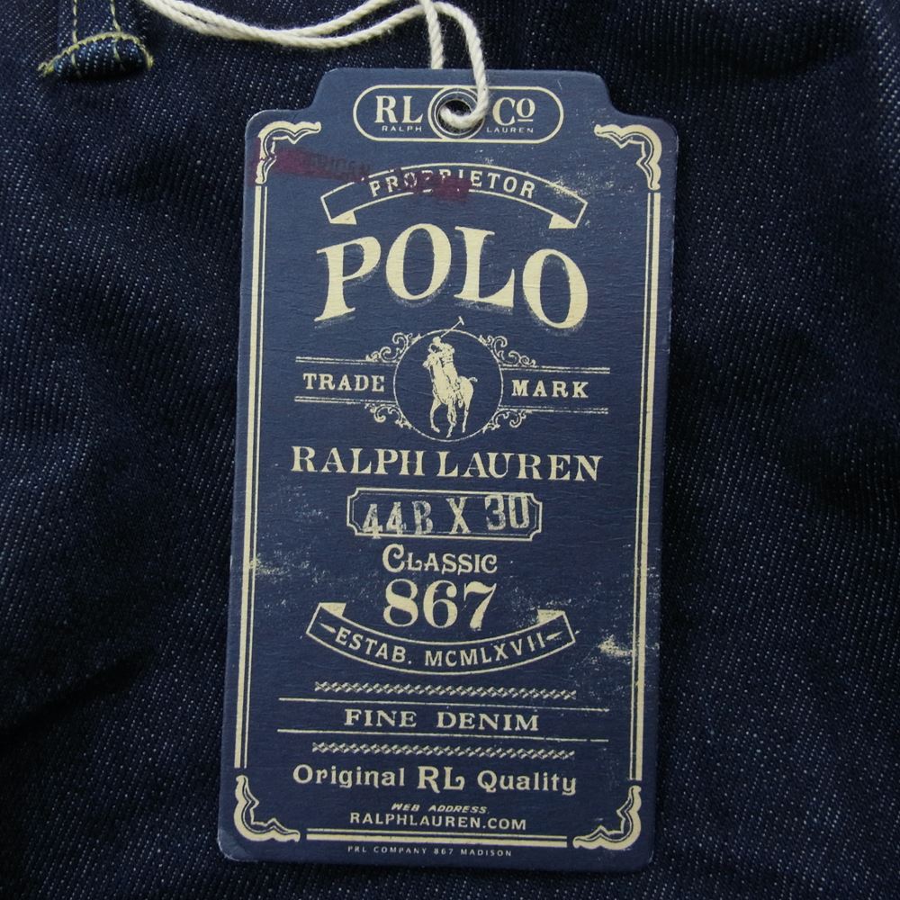 POLO RALPH LAUREN ポロ・ラルフローレン CLASSIC 867 クラシック ワイド デニム パンツ インディゴブルー系 44B/30【中古】