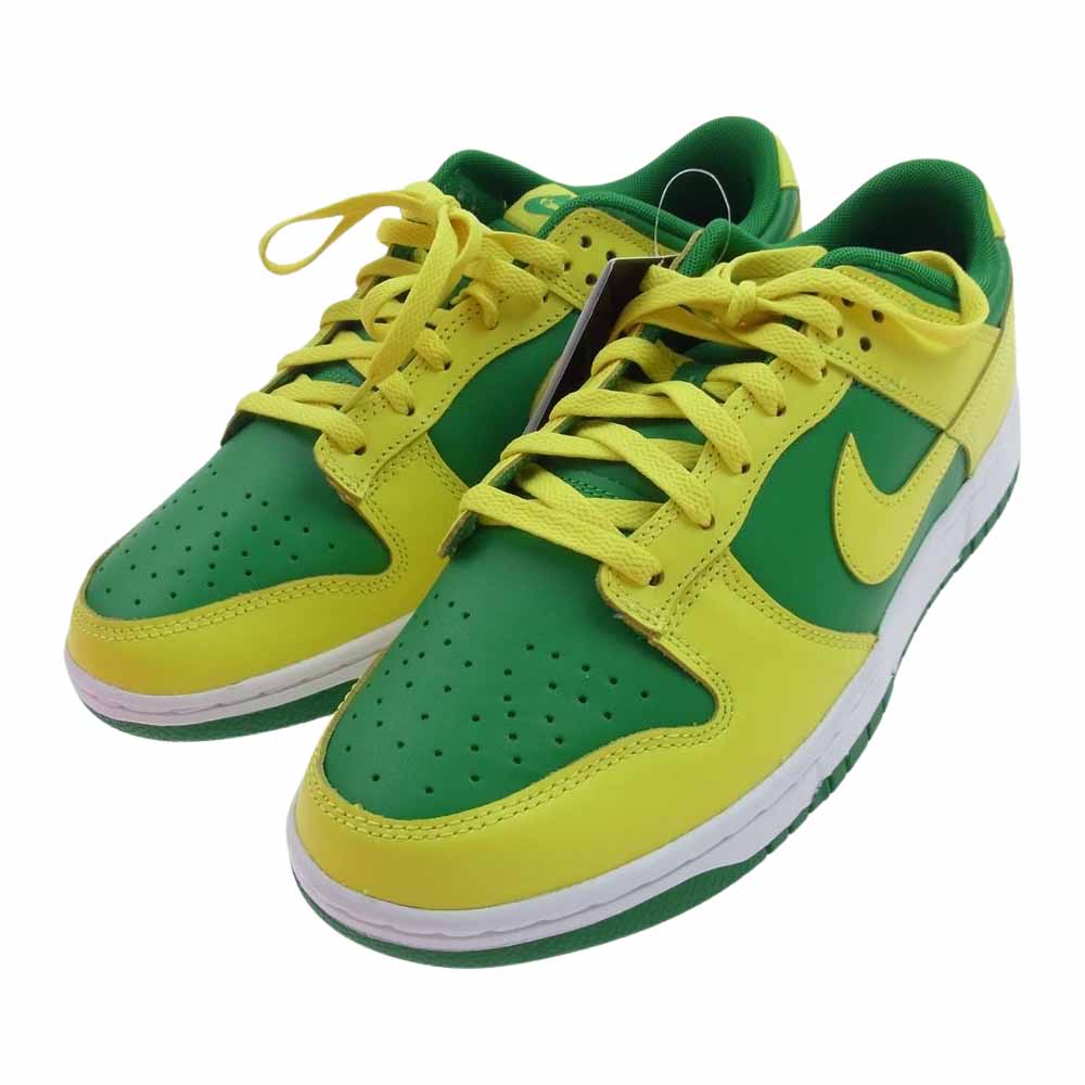 NIKE ナイキ DV0833-300 Dunk Low Reverse Brazil ダンク ロー リバース ブラジル スニーカー イエロー系 グリーン系 28.5cm【新古品】【未使用】【中古】