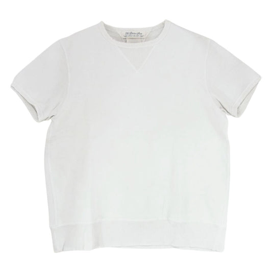 REMI RELIEF レミレリーフ 両V ユーズド加工 ダメージ加工 半袖 スウェット Tシャツ ホワイト系 XL【中古】