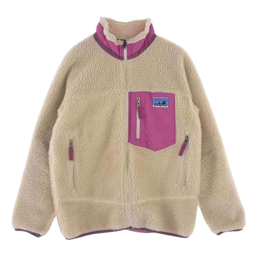 patagonia パタゴニア 12AW 65643 キッズ Retro-x レトロX ボアフリース レトロパイル ジャケット オフホワイト系 L【中古】