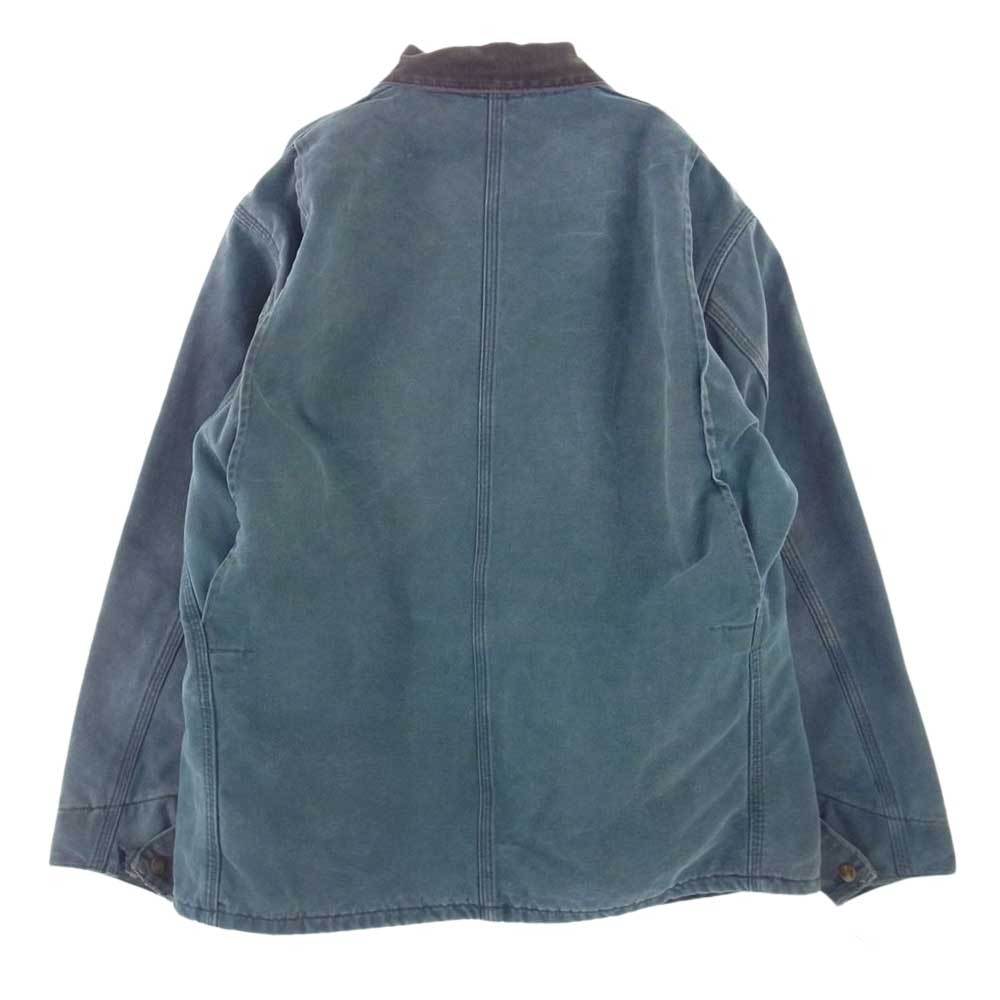 Carhartt カーハート 裏地ブランケット ダック カバーオール ジャケット エメラルドグリーン系【中古】