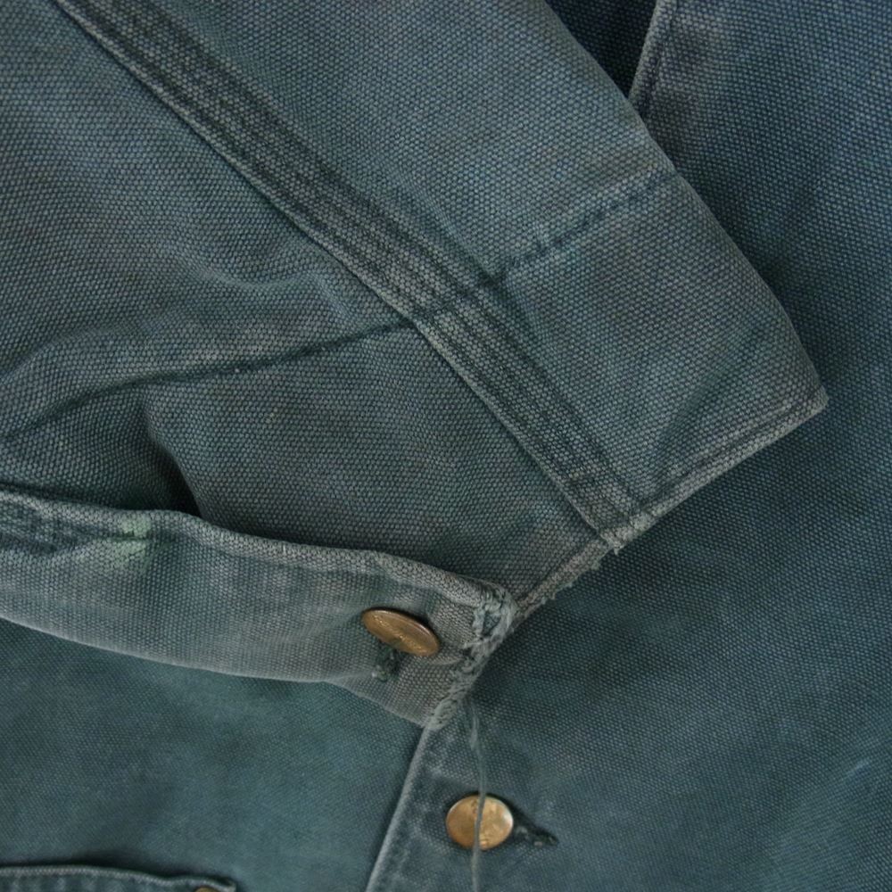 Carhartt カーハート 裏地ブランケット ダック カバーオール ジャケット エメラルドグリーン系【中古】