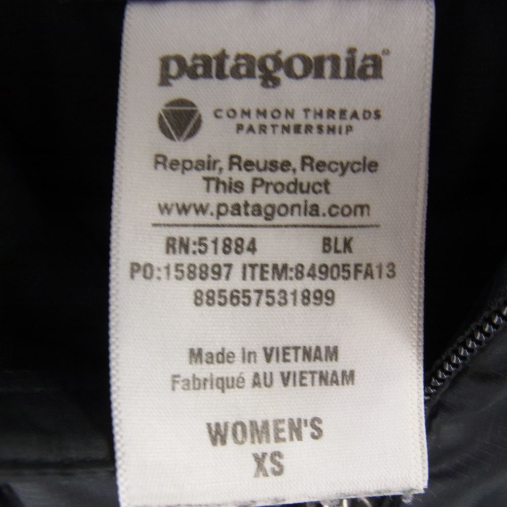 patagonia パタゴニア 13AW 84905 W's Down Sweater Hoody ダウンセーター フーディ ダウンジャケット ブラック系 XS【中古】