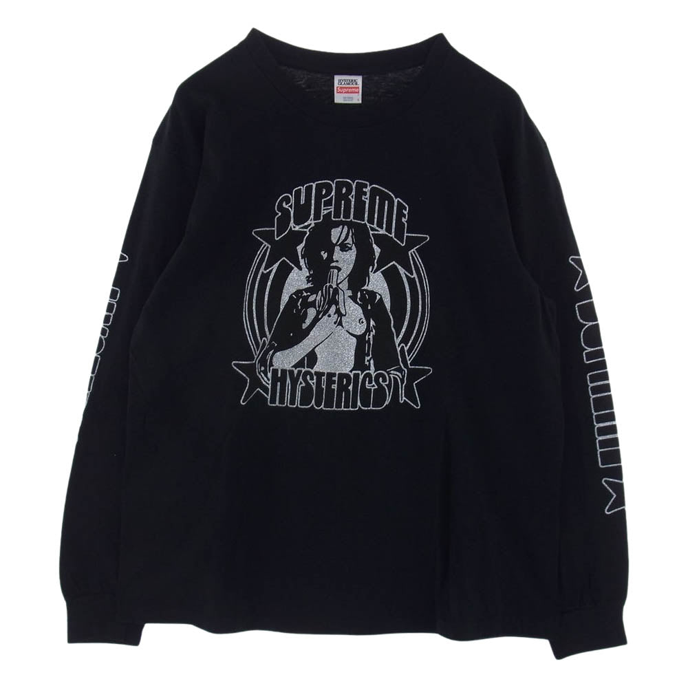 Supreme シュプリーム 21SS HYSTERIC GLAMOUR LS Tee ヒステリックグラマー 長袖 Tシャツ ブラック系 L【中古】