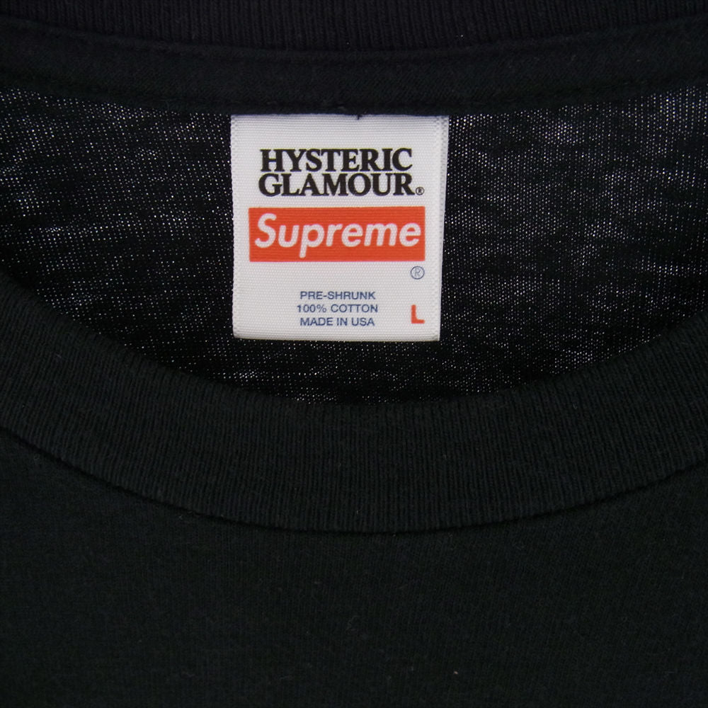 Supreme シュプリーム 21SS HYSTERIC GLAMOUR LS Tee ヒステリックグラマー 長袖 Tシャツ ブラック系 L【中古】