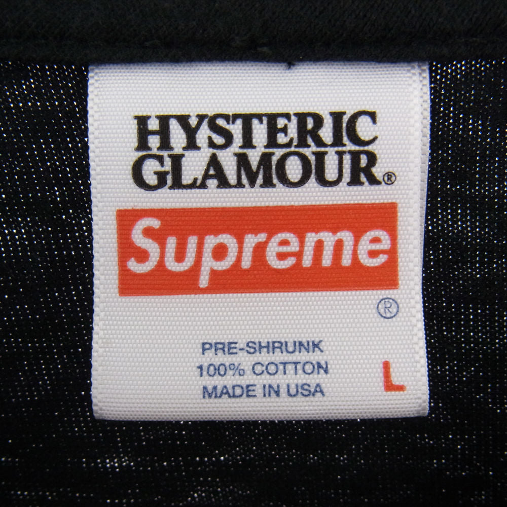 Supreme シュプリーム 21SS HYSTERIC GLAMOUR LS Tee ヒステリックグラマー 長袖 Tシャツ ブラック系 L【中古】
