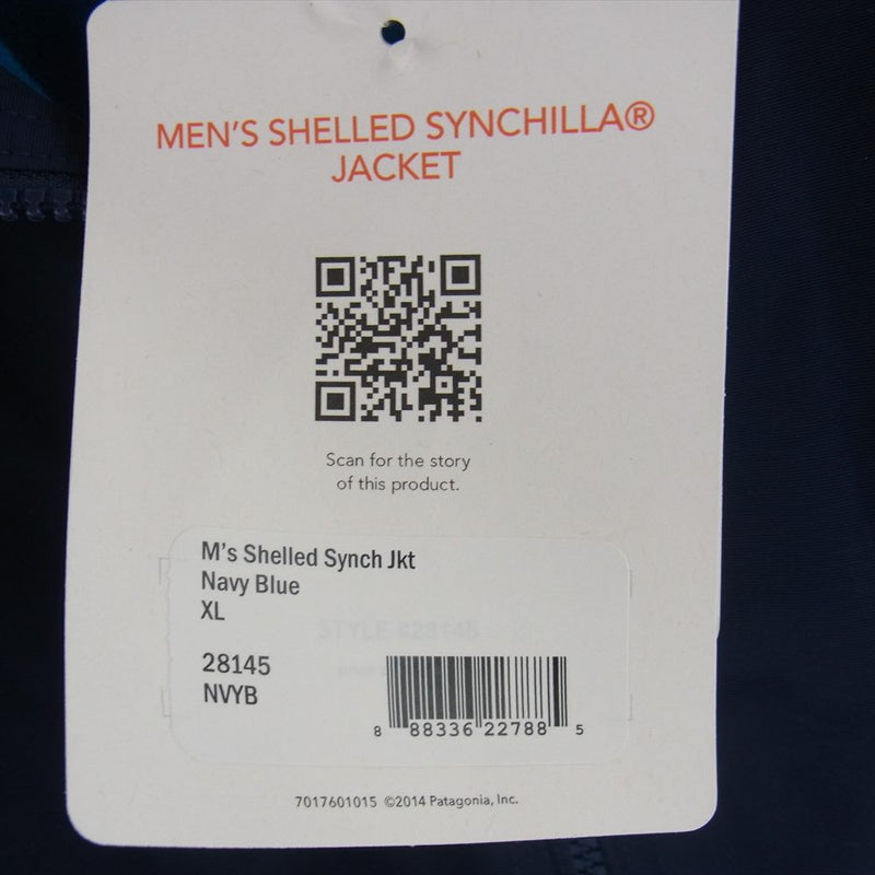 patagonia パタゴニア 15AW 28145 15年製 Shelled Synchilla Jacket シェルド シンチラ ジャケット ネイビー系 XL【中古】