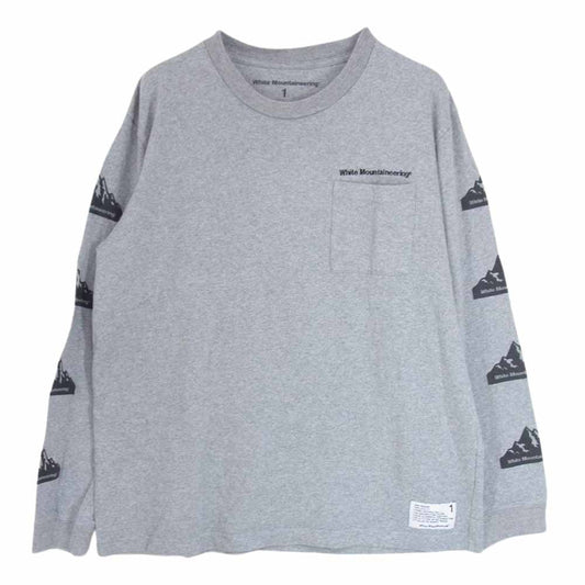 WHITE MOUNTAINEERING ホワイトマウンテニアリング 19SS WM1971533 マウンテン プリント ロンT ロングスリーブ Tシャツ グレー系 1【中古】