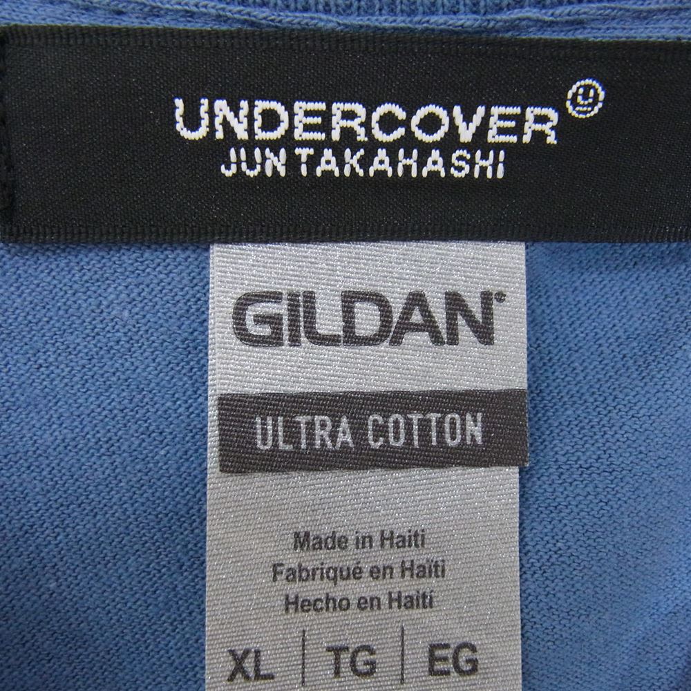 UNDERCOVER アンダーカバー 22AW UC2B9807　 PSYCHO S/S Tee サイコ プリント 半袖 Tシャツ ブルー系 XL【中古】