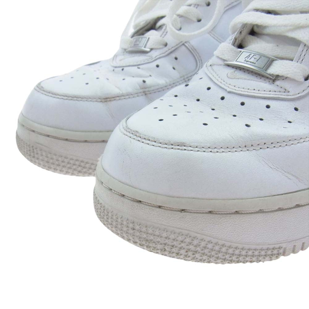Supreme シュプリーム CU9225-100 × NIKE ナイキ Air Force 1 AF1 Low White エアフォース ロー ホワイト スニーカー ホワイト系 28.5cm【中古】
