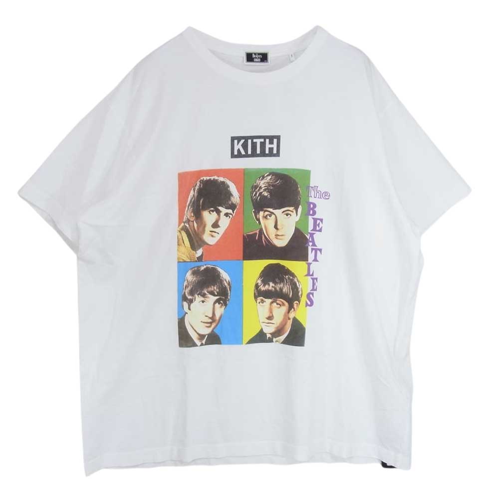 キス KHM031211-101 × The Beatles ビートルズ 1962 Vintage Tee ヴィンテージ Tシャツ ホワイト系 XXL【新古品】【未使用】【中古】