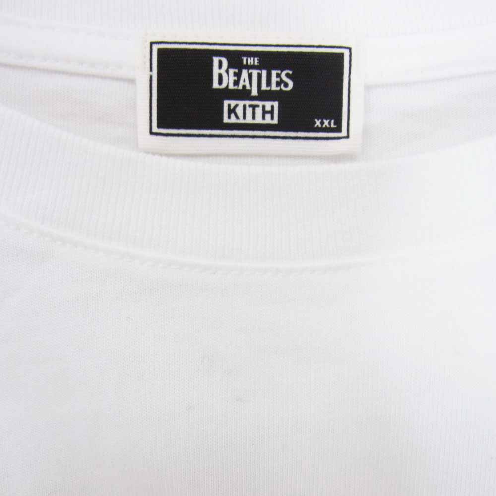 キス 23SS KHM031229-101 × The Beatles ビートルズ All You Need is Love V Tシャツ ホワイト系 XXL【新古品】【未使用】【中古】