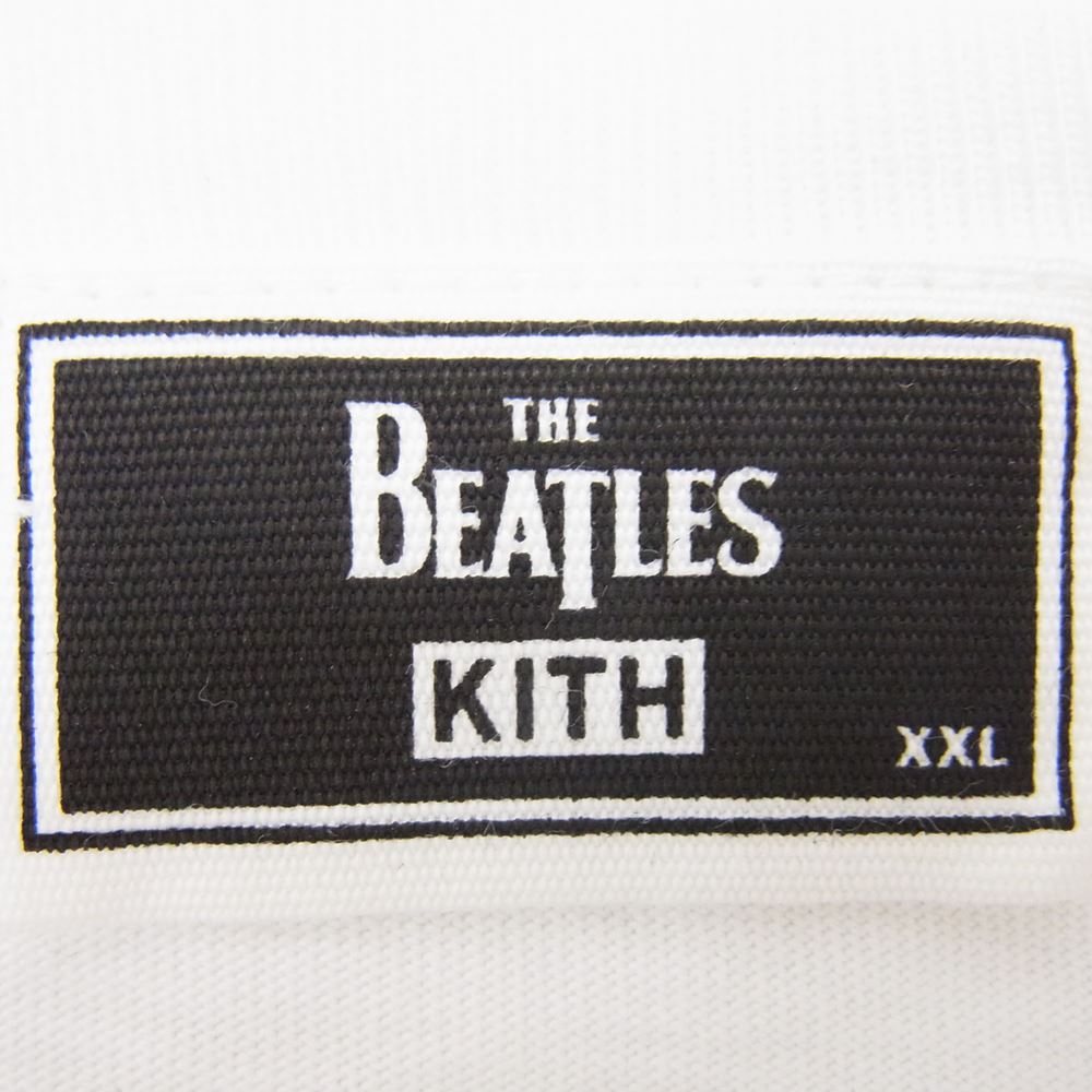 キス 23SS KHM031229-101 × The Beatles ビートルズ All You Need is Love V Tシャツ ホワイト系 XXL【新古品】【未使用】【中古】