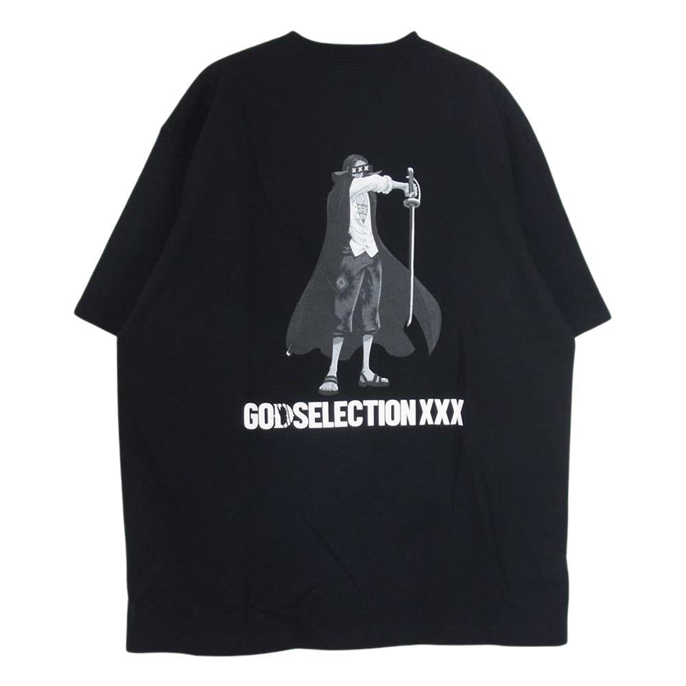 GOD SELECTION XXX ゴッドセレクション GX-S22-OPST-03 × ONE PIECE FILM RED ワンピース フィルムレッド プリント Tシャツ ブラック系 XL【新古品】【未使用】【中古】