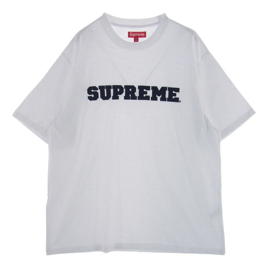Supreme シュプリーム 23AW Collegiate S/S Top White カレッジ ロゴ ホワイト Tシャツ ホワイト系 XL【新古品】【未使用】【中古】