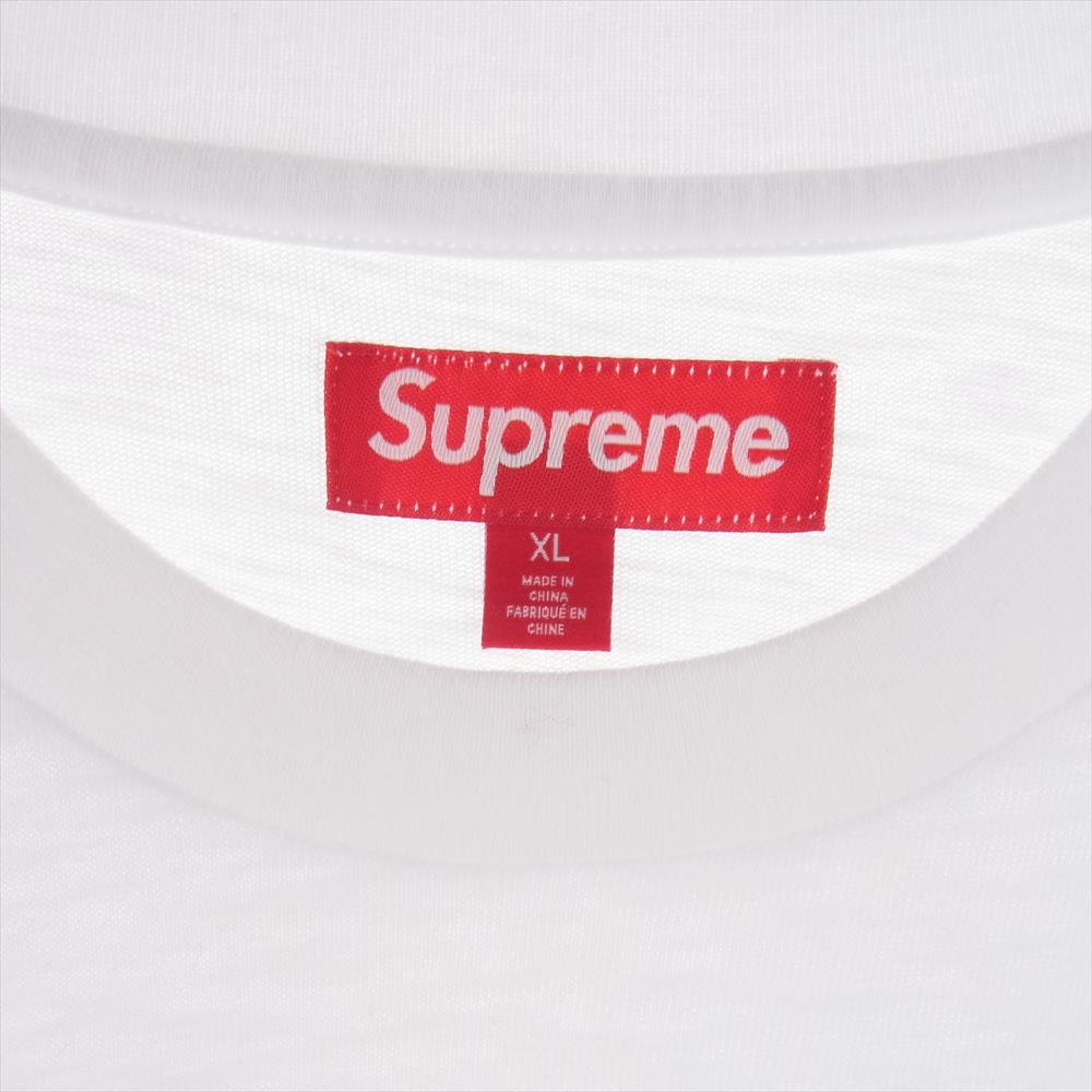 Supreme シュプリーム 23AW Collegiate S/S Top White カレッジ ロゴ ホワイト Tシャツ ホワイト系 XL【新古品】【未使用】【中古】
