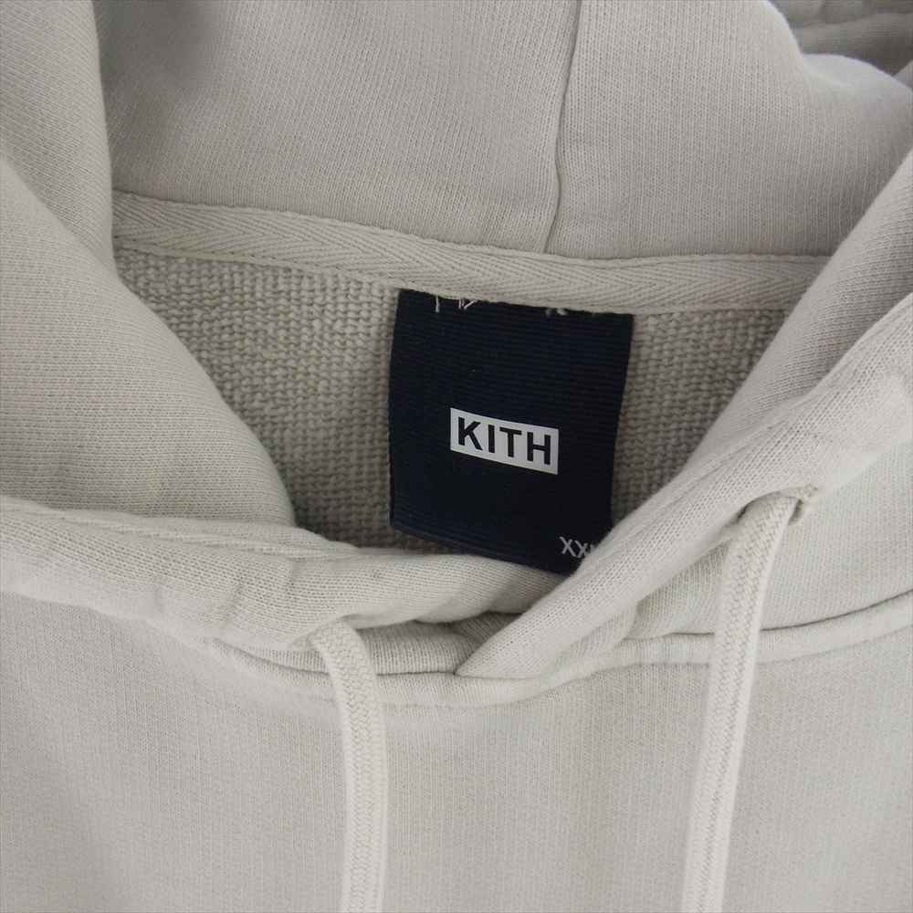 キス KHM030873-005 CYBER MONDAY HOODIE サイバーマンデー フーディー パーカー ボックスロゴ ライトグレー系 XXL【中古】