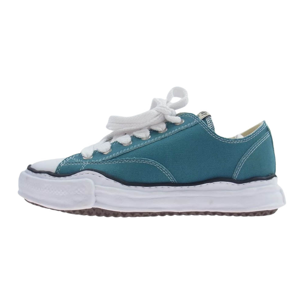MIHARA YASUHIRO ミハラヤスヒロ A01FW702 PETERSON SOLE CANVAS LOW SNEAKER ピーターソン オリジナルソール キャンバス ローカット スニーカー モスグリーン系 UK11【中古】