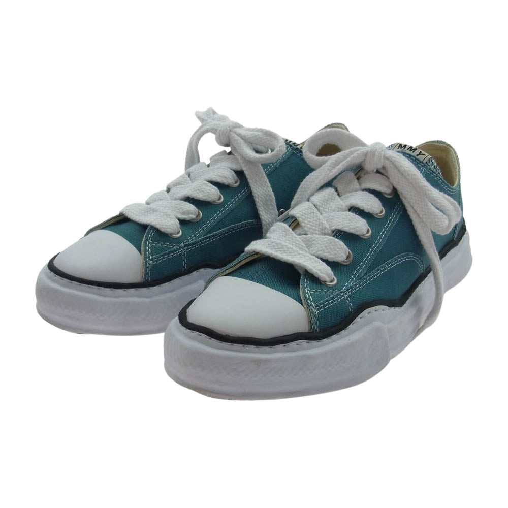 MIHARA YASUHIRO ミハラヤスヒロ A01FW702 PETERSON SOLE CANVAS LOW SNEAKER ピーターソン オリジナルソール キャンバス ローカット スニーカー モスグリーン系 UK11【中古】