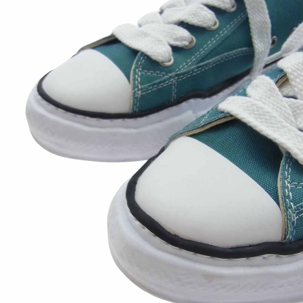 MIHARA YASUHIRO ミハラヤスヒロ A01FW702 PETERSON SOLE CANVAS LOW SNEAKER ピーターソン オリジナルソール キャンバス ローカット スニーカー モスグリーン系 UK11【中古】