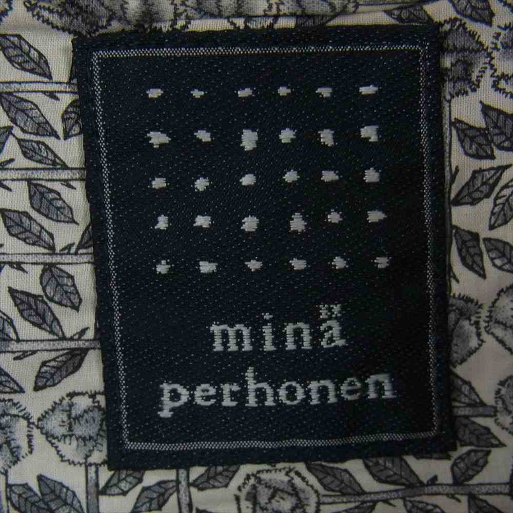 mina perhonen ミナペルホネン ta6471 nordic moss ノルディックモス ウール ダッフル ショート コート ネイビー系 38【中古】