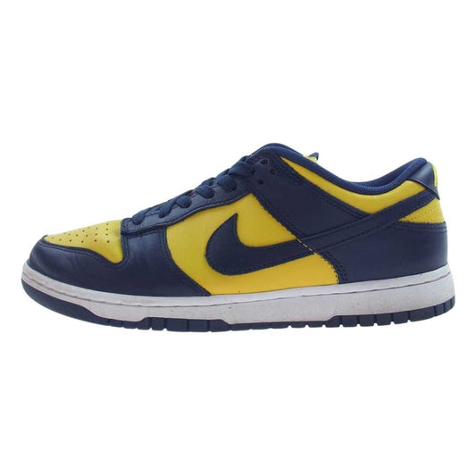 NIKE ナイキ DD1391-700 Dunk Low Michigan ダンク ロー ミシガン スニーカー イエロー系 ネイビー系 26cm【中古】