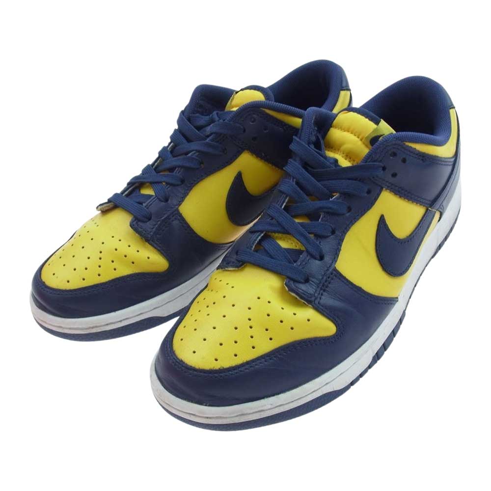 NIKE ナイキ DD1391-700 Dunk Low Michigan ダンク ロー ミシガン スニーカー イエロー系 ネイビー系 26cm【中古】