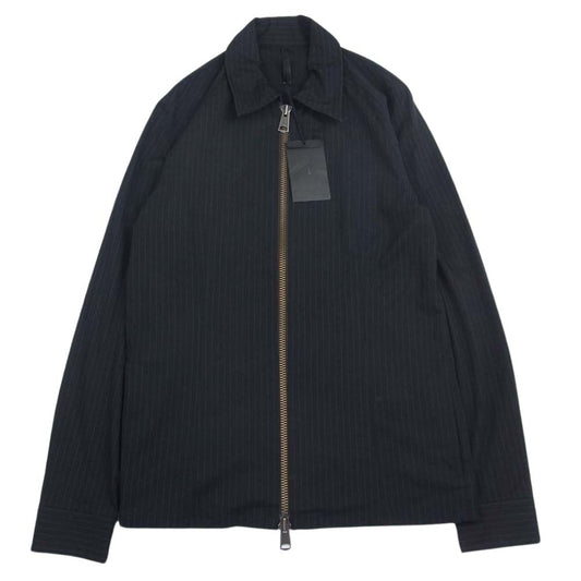 ジ　オールドサーカス 8151 トムストライプ スウィングトップ ジップ シャツ ブラック系 3【美品】【中古】