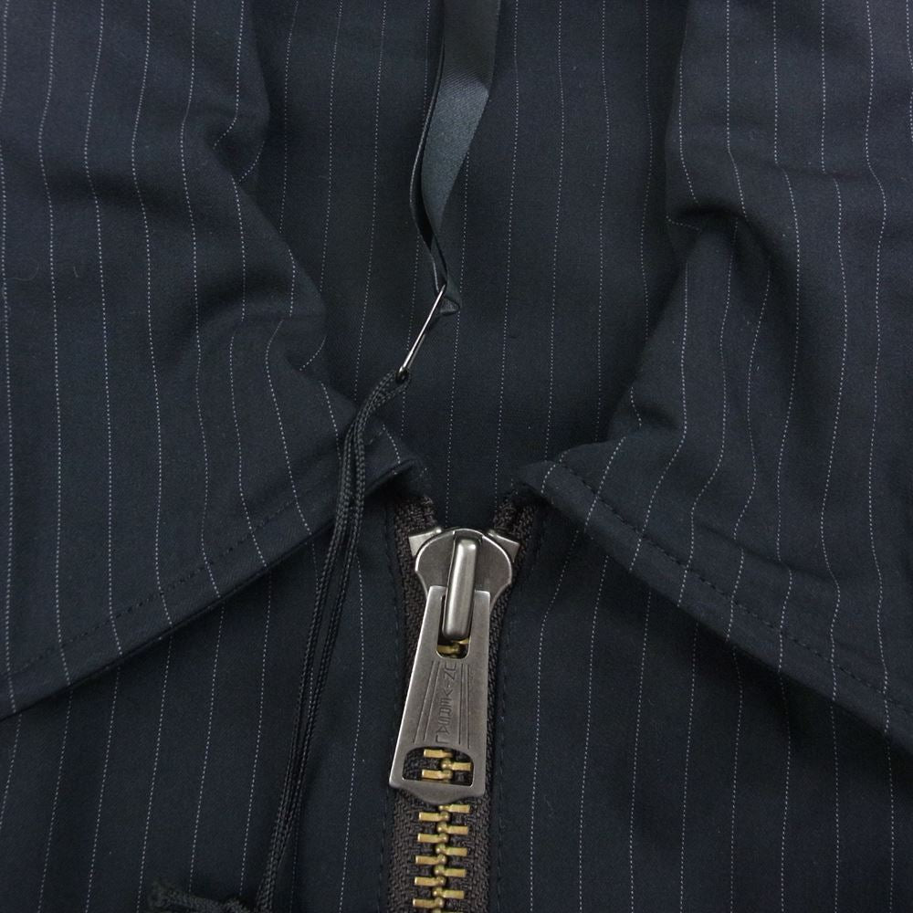 ジ　オールドサーカス 8151 トムストライプ スウィングトップ ジップ シャツ ブラック系 3【美品】【中古】