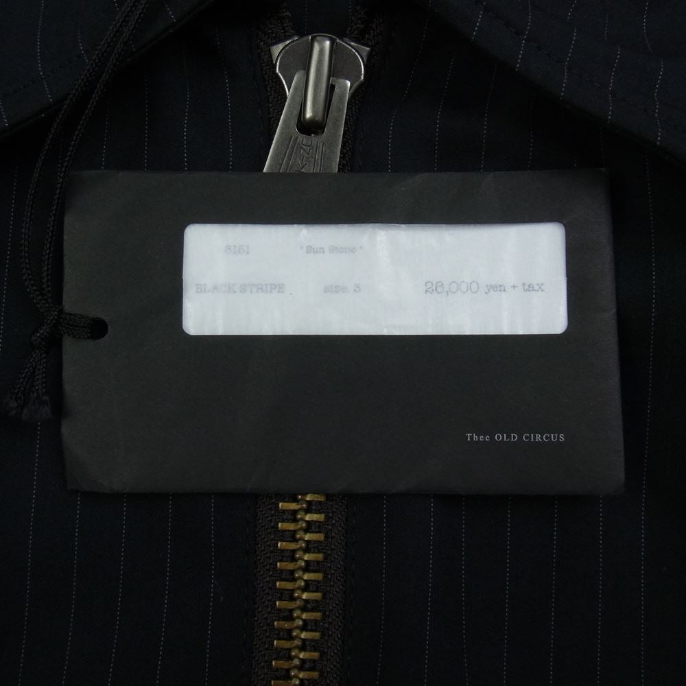 ジ　オールドサーカス 8151 トムストライプ スウィングトップ ジップ シャツ ブラック系 3【美品】【中古】