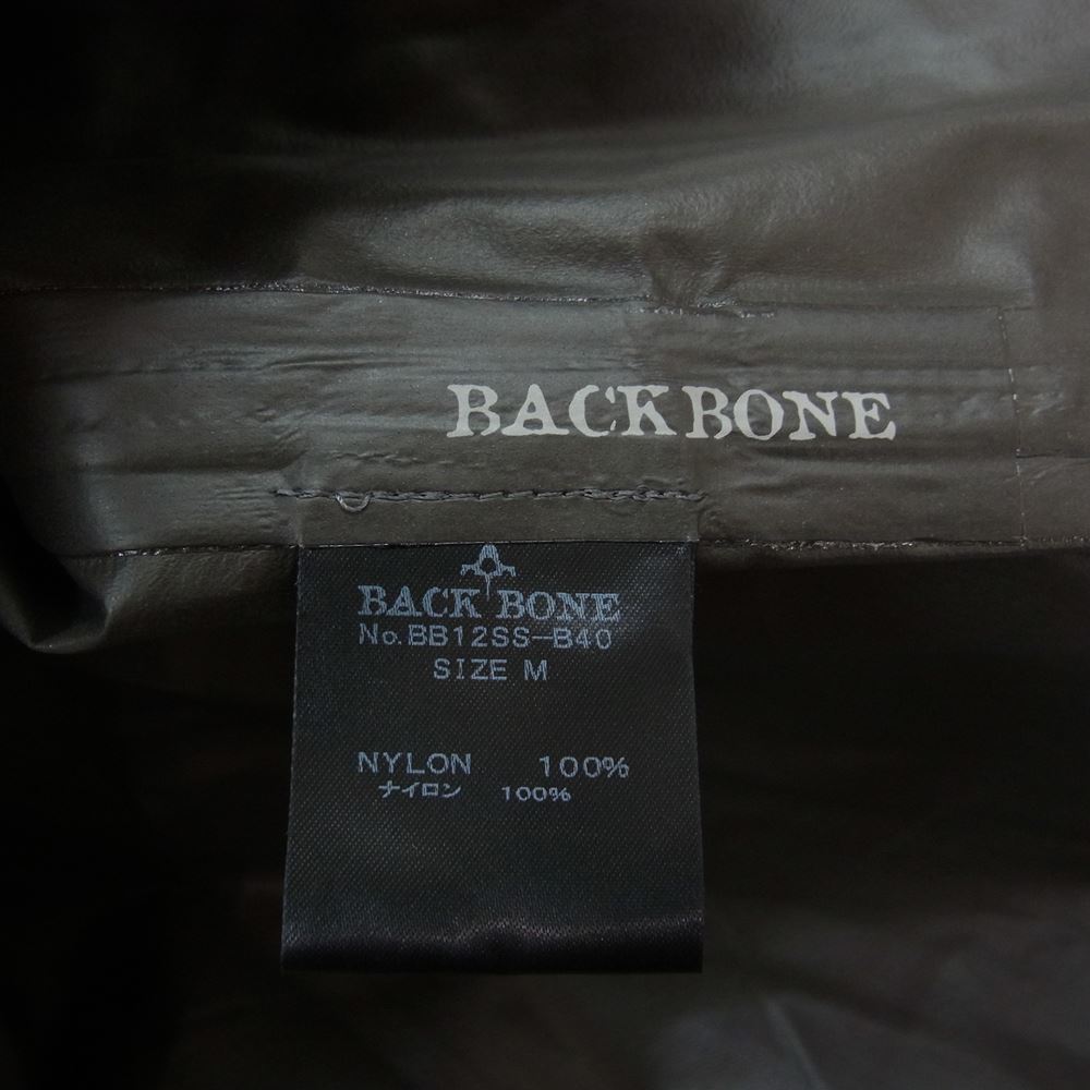 BACKBONE バックボーン 12SS BB12SS-B40  バックプリント コーチ ジャケット ブラック系 M【中古】