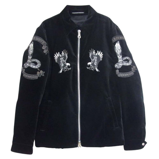BACKBONE バックボーン 11AW BB11FW-B43  VELVET SOUVENIR JACKET 別珍 ベルベット スーベニア ジャケット ブラック系 L【美品】【中古】