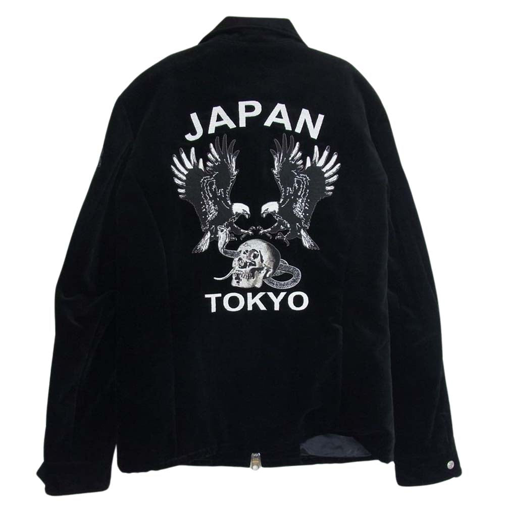 BACKBONE バックボーン 11AW BB11FW-B43  VELVET SOUVENIR JACKET 別珍 ベルベット スーベニア ジャケット ブラック系 L【美品】【中古】