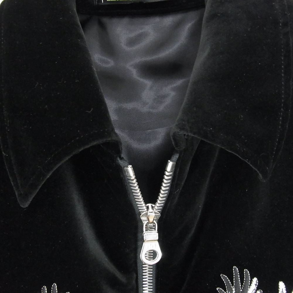 BACKBONE バックボーン 11AW BB11FW-B43  VELVET SOUVENIR JACKET 別珍 ベルベット スーベニア ジャケット ブラック系 L【美品】【中古】