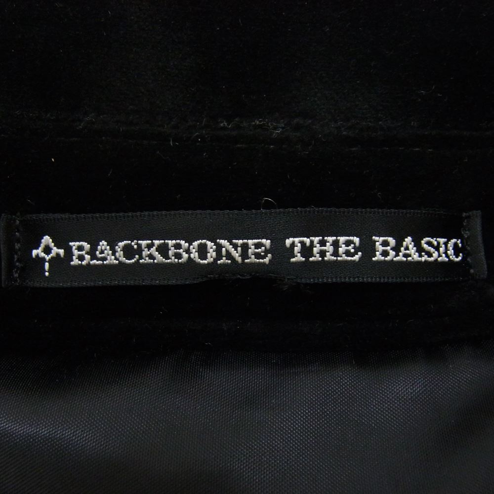 BACKBONE バックボーン 11AW BB11FW-B43  VELVET SOUVENIR JACKET 別珍 ベルベット スーベニア ジャケット ブラック系 L【美品】【中古】