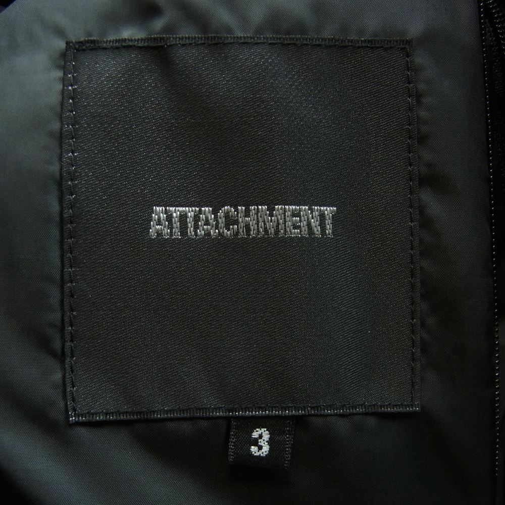 ATTACHMENT アタッチメント AB42-209 透湿防水 3レイヤー ナイロンリップ フーデッド ダウン ジャケット ダークネイビー系 3【美品】【中古】