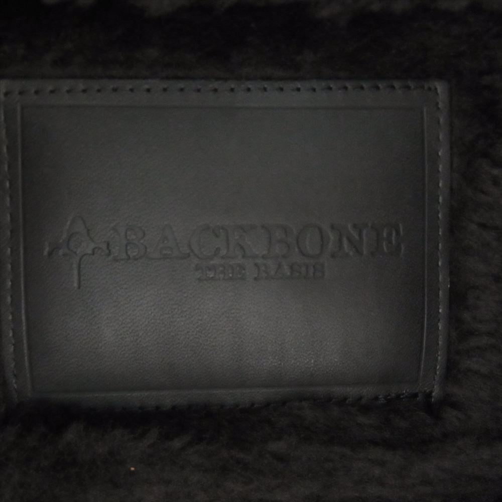 BACKBONE バックボーン 18AW BB18FW-LB10  MERINO MOUTON TRUCKER メリノ シープムートン レザー ジャケット ブラック系 L【極上美品】【中古】