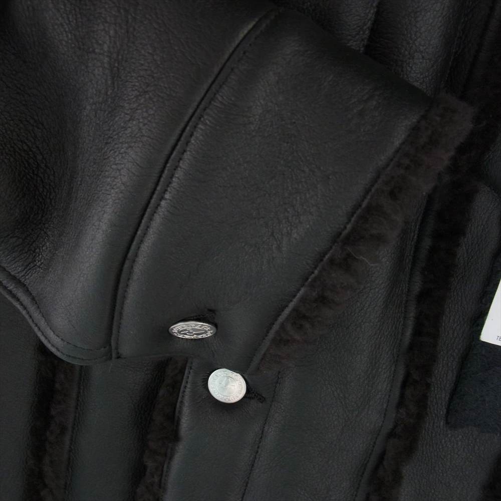 BACKBONE バックボーン 18AW BB18FW-LB10  MERINO MOUTON TRUCKER メリノ シープムートン レザー ジャケット ブラック系 L【極上美品】【中古】