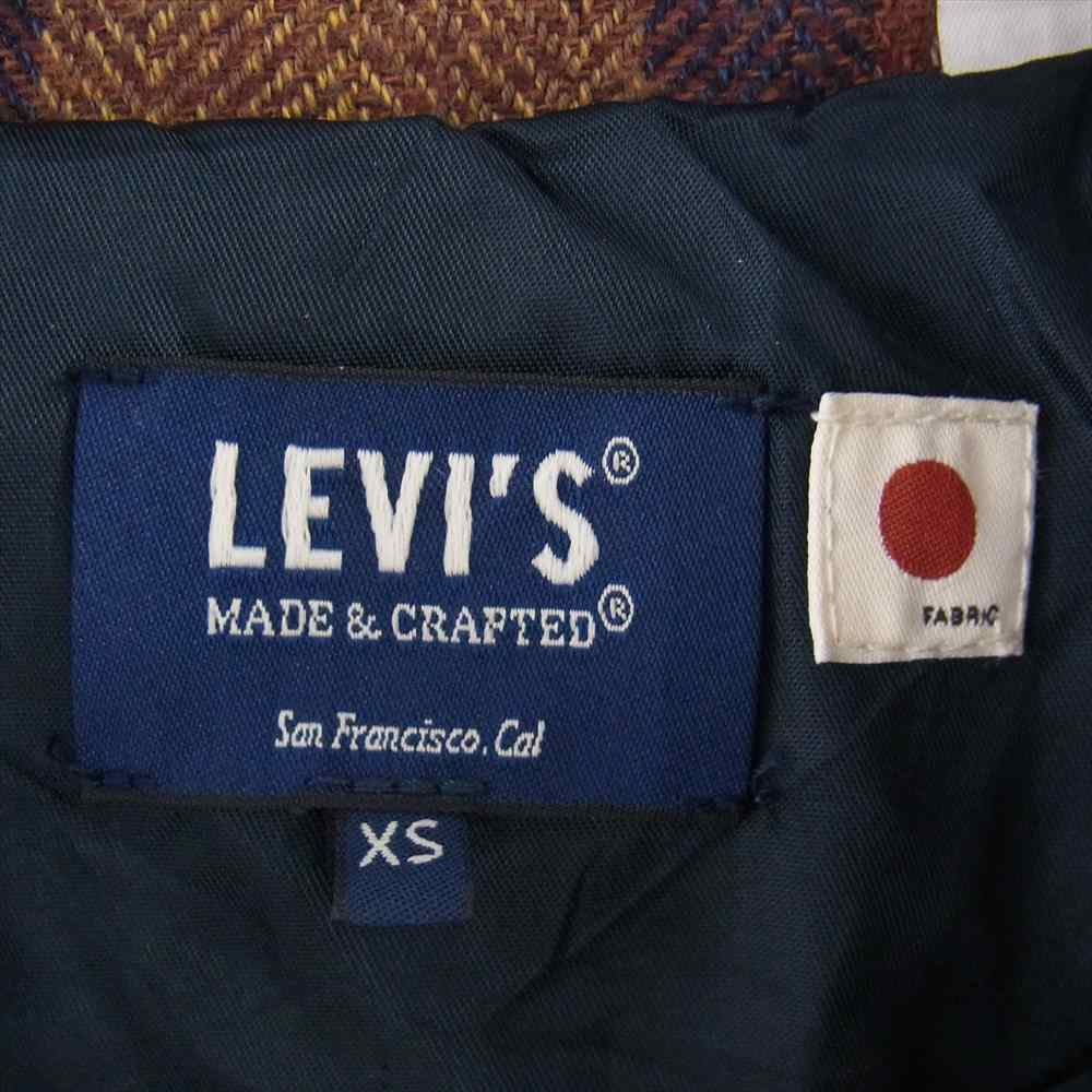 Levi's リーバイス A0278-0001 MADE&CRAFTED メイドアンドクラフテッド FILLED OVER SHIRT LMC AMAKUSA PLAID MOJ オーバー チェック シャツ ジャケット ブラウン系 XS【美品】【中古】
