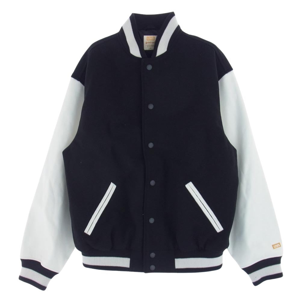 Levi's リーバイス A3739-0000 GOLD TAB 90s VARSITY JACKET バーシティ ジャケット スタジャン ブラック系 XS【美品】【中古】