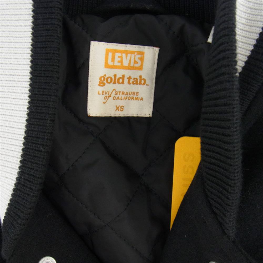 Levi's リーバイス A3739-0000 GOLD TAB 90s VARSITY JACKET バーシティ ジャケット スタジャン ブラック系 XS【美品】【中古】