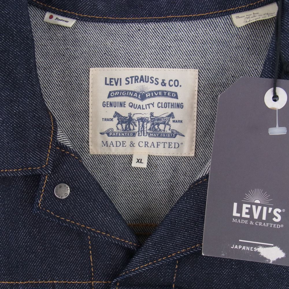 Levi's リーバイス 28943-0022 MADE&CRAFTED メイドアンドクラフテッド TYPE II WORN トラッカー デニム ジャケット インディゴブルー系 XL【極上美品】【中古】